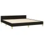 Bed frame with black fabric headboard 160x200 cm by vidaXL, Beds and slatted bases - Ref: Foro24-3125310, Price: 249,07 €, Di...