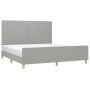 Estructura de cama con cabecero gris claro tela 180x200 cm de vidaXL, Camas y somieres - Ref: Foro24-3124911, Precio: 244,40 ...