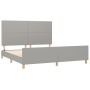 Estructura de cama con cabecero gris claro tela 180x200 cm de vidaXL, Camas y somieres - Ref: Foro24-3124911, Precio: 244,40 ...