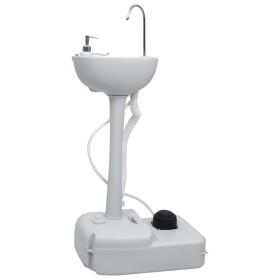 Lavabo portátil con pedestal para camping gris 20 L de vidaXL, Camping y senderismo - Ref: Foro24-30139, Precio: 117,72 €, De...