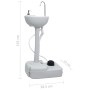 Lavabo portátil con pedestal para camping gris 20 L de vidaXL, Camping y senderismo - Ref: Foro24-30139, Precio: 117,72 €, De...