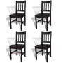 Esszimmerstühle 4 Einheiten dunkelbraunes Kiefernholz von vidaXL, Essstühle - Ref: Foro24-241517, Preis: 177,94 €, Rabatt: %