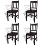 Sillas de comedor 4 unidades madera de pino marrón oscuro de vidaXL, Sillas de comedor - Ref: Foro24-241517, Precio: 183,79 €...