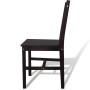 Sillas de comedor 4 unidades madera de pino marrón oscuro de vidaXL, Sillas de comedor - Ref: Foro24-241517, Precio: 183,79 €...