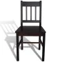 Esszimmerstühle 4 Einheiten dunkelbraunes Kiefernholz von vidaXL, Essstühle - Ref: Foro24-241517, Preis: 177,94 €, Rabatt: %