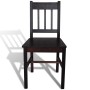 Sillas de comedor 4 unidades madera de pino marrón oscuro de vidaXL, Sillas de comedor - Ref: Foro24-241517, Precio: 183,79 €...