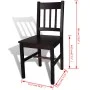 Esszimmerstühle 4 Einheiten dunkelbraunes Kiefernholz von vidaXL, Essstühle - Ref: Foro24-241517, Preis: 177,94 €, Rabatt: %