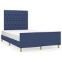 Estructura de cama con cabecero de tela azul 120x200 cm de vidaXL, Camas y somieres - Ref: Foro24-3125290, Precio: 186,52 €, ...