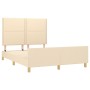 Estructura de cama con cabecero de tela color crema 140x200 cm de vidaXL, Camas y somieres - Ref: Foro24-3124981, Precio: 199...