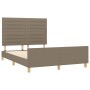 Estructura de cama con cabecero de tela gris taupe 140x200 cm de vidaXL, Camas y somieres - Ref: Foro24-3125142, Precio: 234,...