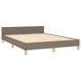 Estructura de cama con cabecero de tela gris taupe 140x200 cm de vidaXL, Camas y somieres - Ref: Foro24-3125142, Precio: 234,...