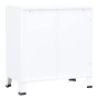 Baúl de almacenaje industrial acero blanco 75x40x80 cm en Baúles de almacenamiento | Comprar online en Foru.es