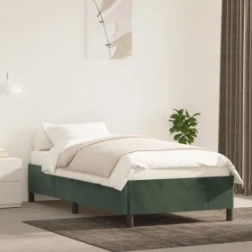 Green velvet bed frame 100x200 cm by vidaXL, Beds and slatted bases - Ref: Foro24-347309, Price: 78,25 €, Discount: %