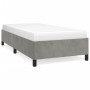 Estructura de cama de terciopelo gris claro 90x190 cm de vidaXL, Camas y somieres - Ref: Foro24-347294, Precio: 76,79 €, Desc...