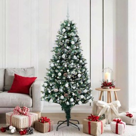 Árbol de Navidad artificial Verde 180 cm PVC y Acero y Plástico en Decoración Festiva y Estacional | Comprar online en Foru.es
