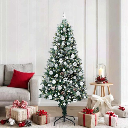 Árbol de Navidad artificial Verde 180 cm PVC y Acero y Plástico en Decoración Festiva y Estacional | Comprar online en Foru.es