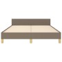 Estructura de cama con cabecero de tela gris taupe 140x200 cm de vidaXL, Camas y somieres - Ref: Foro24-3124980, Precio: 200,...
