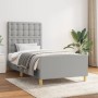 Estructura de cama con cabecero de tela gris claro 90x190 cm de vidaXL, Camas y somieres - Ref: Foro24-3125341, Precio: 152,8...