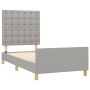 Estructura de cama con cabecero de tela gris claro 90x190 cm de vidaXL, Camas y somieres - Ref: Foro24-3125341, Precio: 152,8...