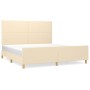 Estructura de cama con cabecero de tela color crema 160x200 cm de vidaXL, Camas y somieres - Ref: Foro24-3124908, Precio: 238...