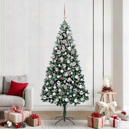 Árbol de Navidad artificial Verde 210 cm PVC y Acero y Plástico en Decoración Festiva y Estacional | Comprar online en Foru.es
