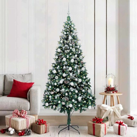 Árbol de Navidad artificial Verde 210 cm PVC y Acero y Plástico en Decoración Festiva y Estacional | Comprar online en Foru.es