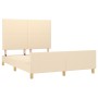 Estructura de cama con cabecero de tela color crema 140x200 cm de vidaXL, Camas y somieres - Ref: Foro24-3124900, Precio: 226...