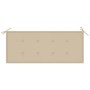 Banco Batavia madera maciza de teca con cojín beige 120 cm en Bancos de jardín | Comprar online en Foru.es