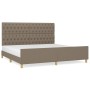 Estructura de cama con cabecero de tela gris taupe 200x200 cm de vidaXL, Camas y somieres - Ref: Foro24-3125328, Precio: 302,...