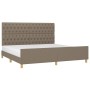 Estructura de cama con cabecero de tela gris taupe 200x200 cm de vidaXL, Camas y somieres - Ref: Foro24-3125328, Precio: 302,...