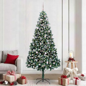 Árbol de Navidad artificial Verde 240 cm PVC y Acero y Plástico en Decoración Festiva y Estacional | Comprar online en Foru.es
