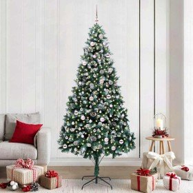 Árbol de Navidad artificial Verde 240 cm PVC y Acero y Plástico en Decoración Festiva y Estacional | Comprar online en Foru.es