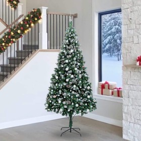 Árbol de Navidad artificial Verde 240 cm PVC y Acero y Plástico en Decoración Festiva y Estacional | Comprar online en Foru.es