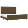 Estructura de cama con cabecero de tela marrón 180x200 cm de vidaXL, Camas y somieres - Ref: Foro24-3125076, Precio: 232,55 €...