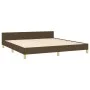 Estructura de cama con cabecero de tela marrón 180x200 cm de vidaXL, Camas y somieres - Ref: Foro24-3125076, Precio: 232,55 €...