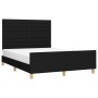 Estructura de cama con cabecero de tela negro 140x200 cm de vidaXL, Camas y somieres - Ref: Foro24-3125140, Precio: 233,08 €,...