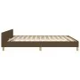 Estructura de cama con cabecero de tela marrón 180x200 cm de vidaXL, Camas y somieres - Ref: Foro24-3125076, Precio: 232,55 €...