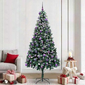 Árbol de Navidad artificial Verde 240 cm PVC y Acero y Plástico en Decoración Festiva y Estacional | Comprar online en Foru.es