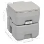 Portable camping toilet gray 20 + 10 L by vidaXL, Urinals and portable toilets - Ref: Foro24-30137, Price: 153,13 €, Discount: %