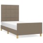 Estructura de cama con cabecero de tela gris taupe 80x200 cm de vidaXL, Camas y somieres - Ref: Foro24-3125013, Precio: 129,6...