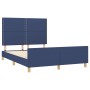 Estructura de cama con cabecero tela gris taupe azul 140x200 cm de vidaXL, Camas y somieres - Ref: Foro24-3124982, Precio: 19...