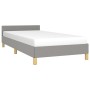 Estructura de cama con cabecero de tela gris claro 90x200 cm de vidaXL, Camas y somieres - Ref: Foro24-347383, Precio: 90,48 ...