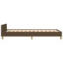 Estructura de cama con cabecero de tela marrón oscuro 90x200 cm de vidaXL, Camas y somieres - Ref: Foro24-347386, Precio: 89,...