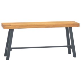 Banco de madera maciza de teca 110 cm de vidaXL, Bancos de comedor y cocina - Ref: Foro24-340743, Precio: 123,89 €, Descuento: %