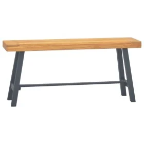 Solid teak wood bench 110 cm by vidaXL, Dining and kitchen benches - Ref: Foro24-340743, Price: 112,43 €, Discount: %