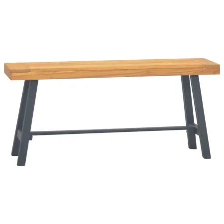 Banco de madera maciza de teca 110 cm de vidaXL, Bancos de comedor y cocina - Ref: Foro24-340743, Precio: 112,43 €, Descuento: %