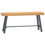 Banco de madera maciza de teca 110 cm de vidaXL, Bancos de comedor y cocina - Ref: Foro24-340743, Precio: 123,89 €, Descuento: %