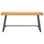 Banco de madera maciza de teca 110 cm de vidaXL, Bancos de comedor y cocina - Ref: Foro24-340743, Precio: 123,89 €, Descuento: %