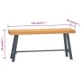 Banco de madera maciza de teca 110 cm de vidaXL, Bancos de comedor y cocina - Ref: Foro24-340743, Precio: 123,89 €, Descuento: %