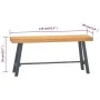 Banco de madera maciza de teca 110 cm de vidaXL, Bancos de comedor y cocina - Ref: Foro24-340743, Precio: 112,43 €, Descuento: %